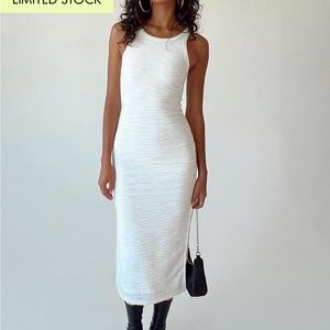 white midi dress